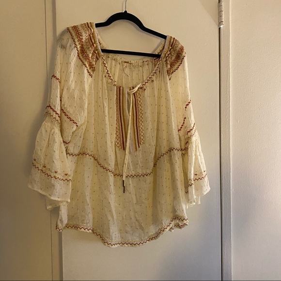 NWT - FREE PEOPLE - Talia Embroidered Blouse - Picture 4 of 12